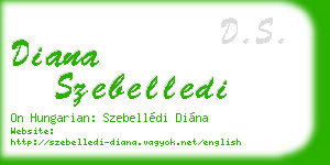 diana szebelledi business card
